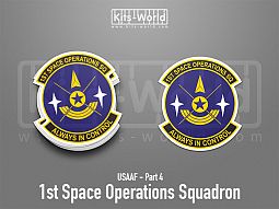 Kitsworld SAV Sticker - USAAF - 1st Space Operations Squadron 
